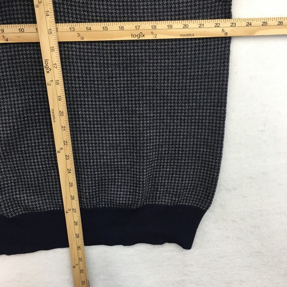 Orvis Merino Wool 1/4 Zip Sweater Mens Size Large Houndstooth Long Sleeve - Picture 7 of 7